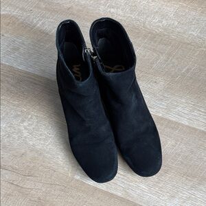 Sam Edelman Black Suede Ankle Boots 8.5